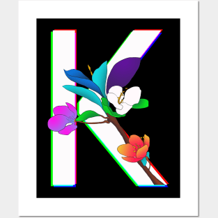 Monogram K neon Posters and Art